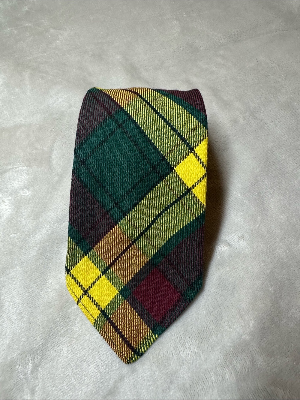 Vintage Lochcarron The Scotch House MacMillan Tartan Wool Tie Made in Scotland